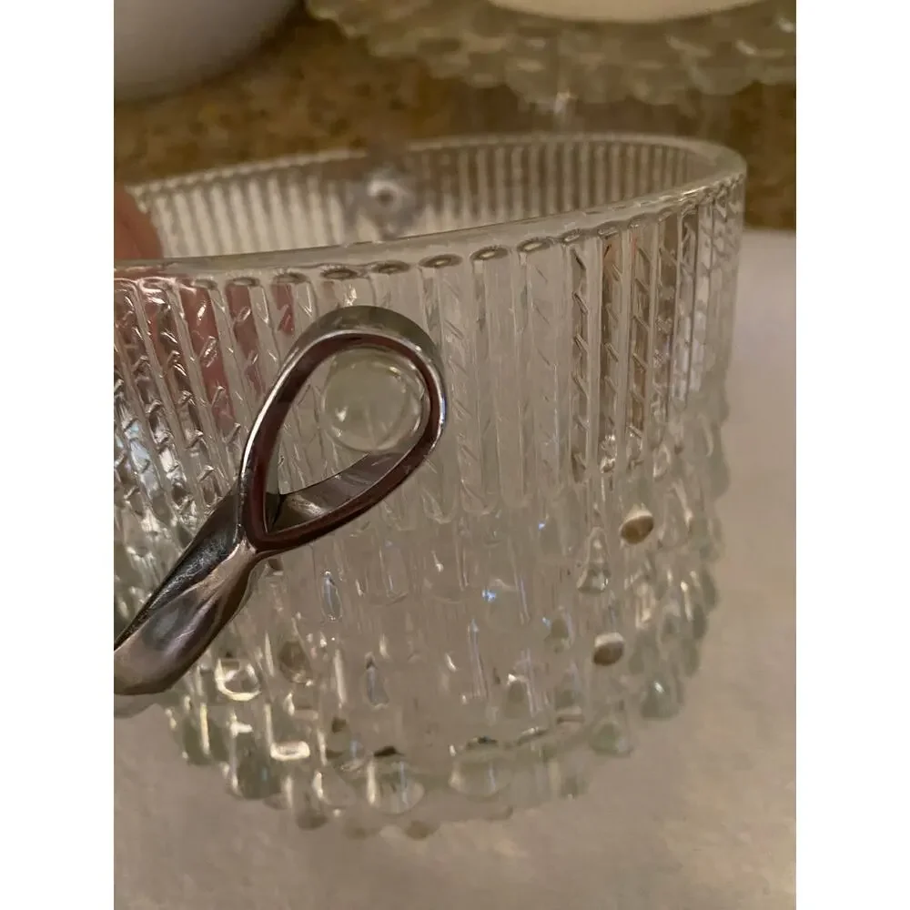 Vintage Teleflora France glass ice bucket